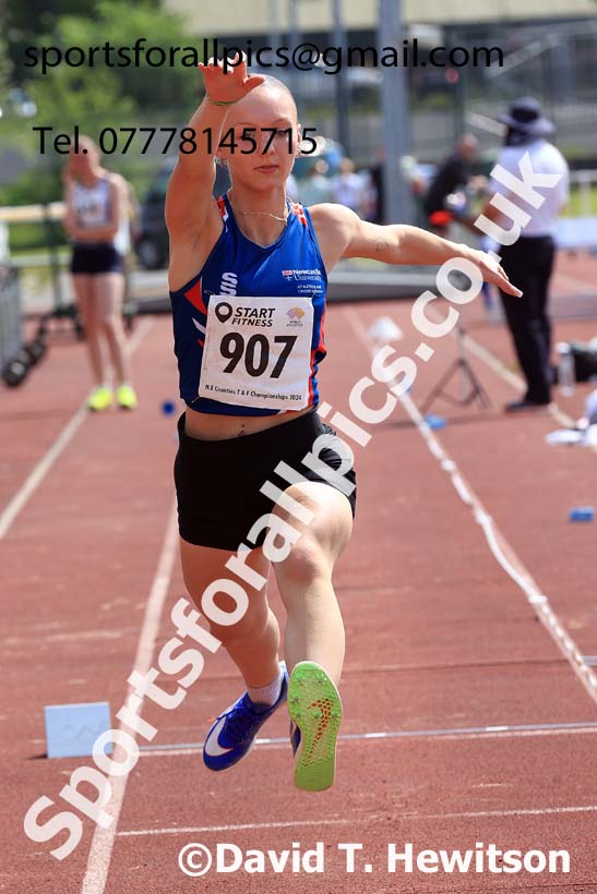 Womens Seniors Long Jump, 2024 North Eastern Track and Field Champs., Middlesbrough.  Photo: David T. Hewitson/Sports for All Pics